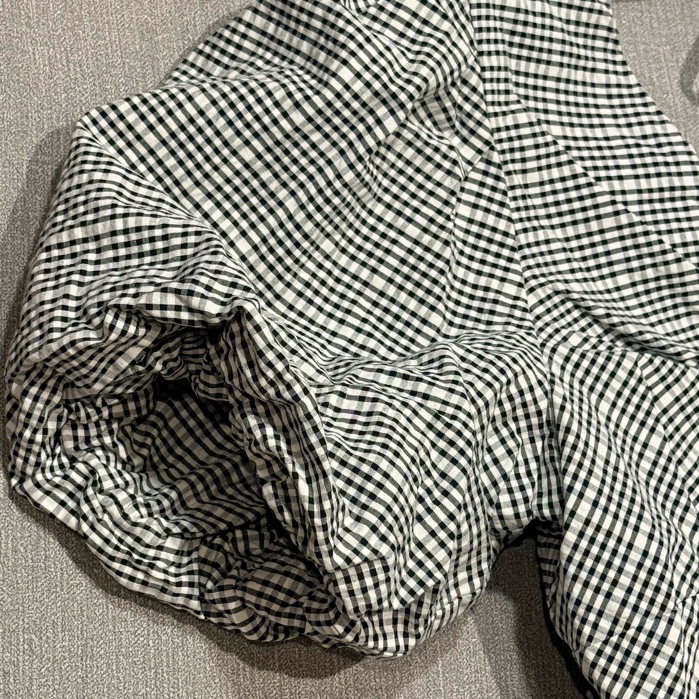 Levi's Black and White Gingham Mini Dress Coastal Cowgirl Milkmaid - Picture 5 of 7